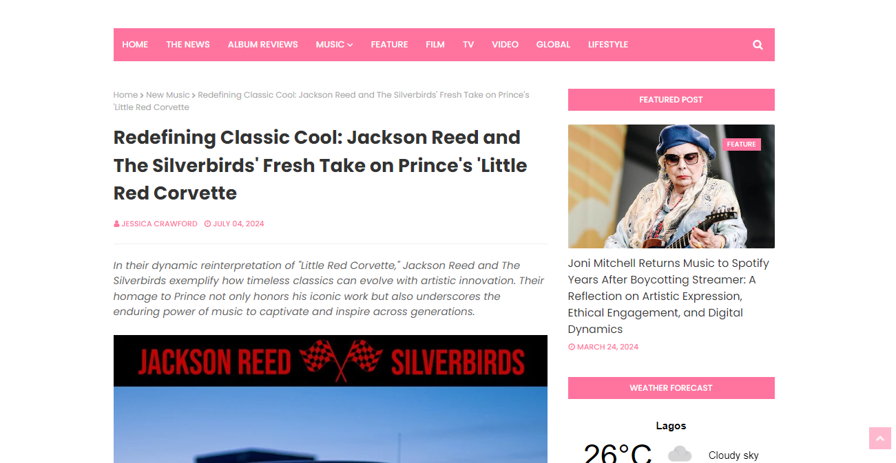 Redefining Classic Cool Jackson Reed and The Silverbirds' Fresh Take on Prince's 'Little Red Corvette